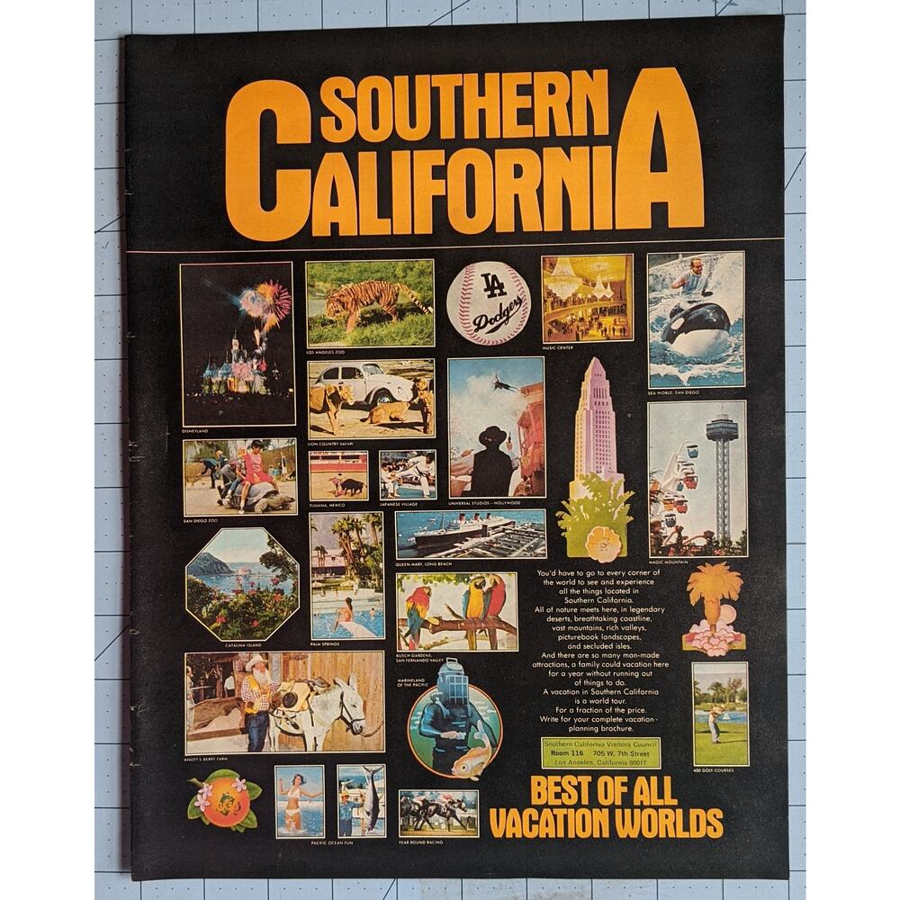 Vintage Print Ad 1986 Southern California